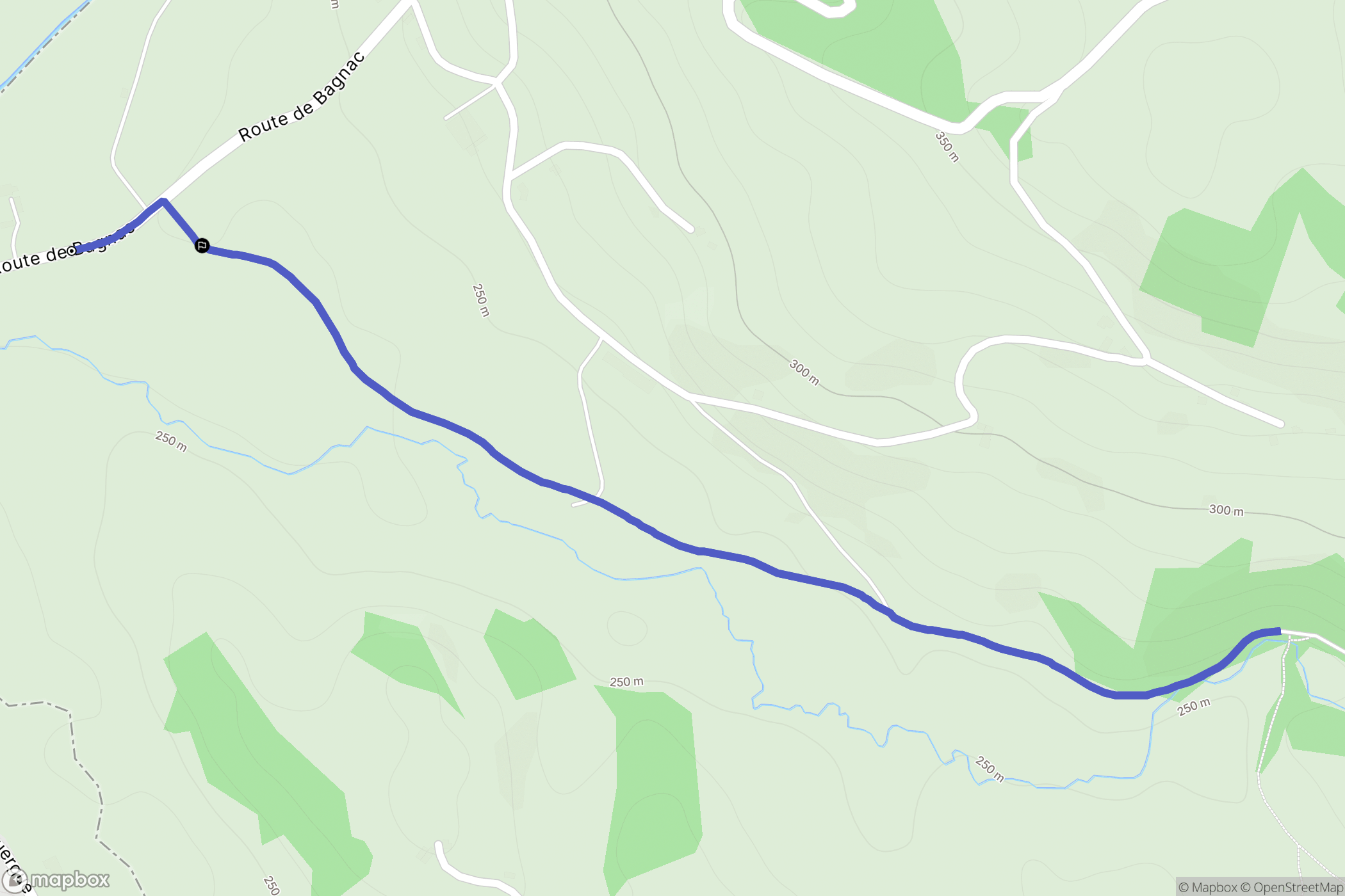 Le Trioulou : carte du parcours de randonnée - France
