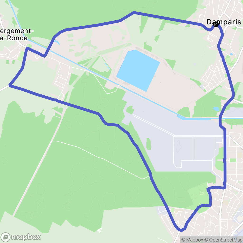 Damparis : carte du parcours de randonnée - France