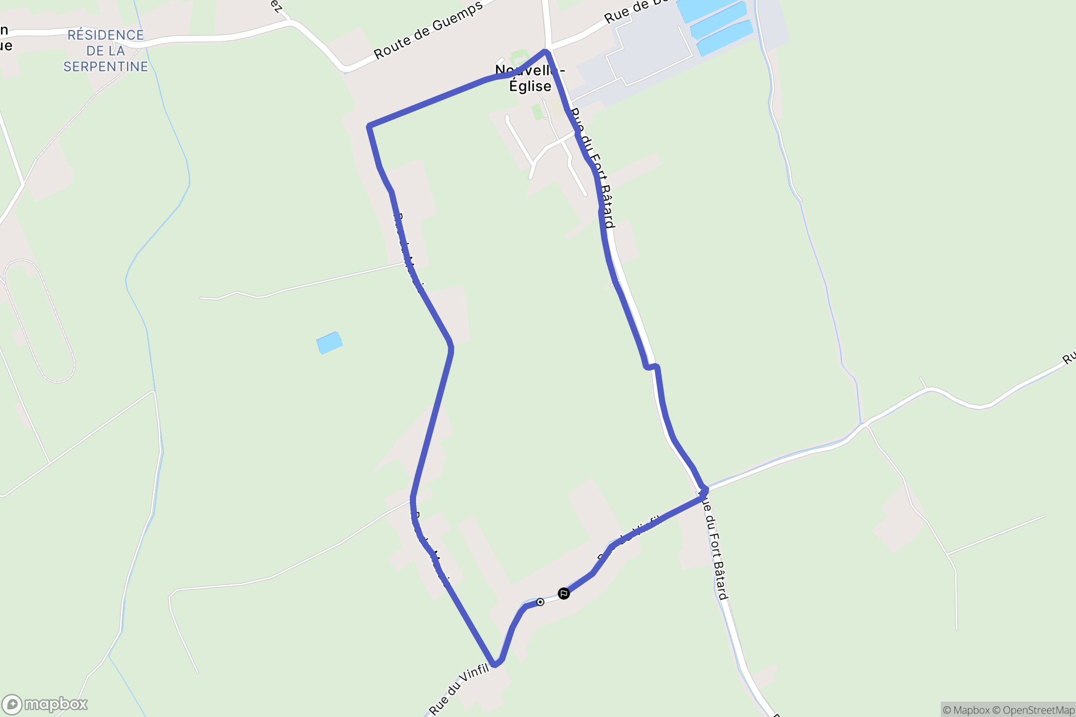 Nouvelle-Église : carte du parcours de randonnée - France