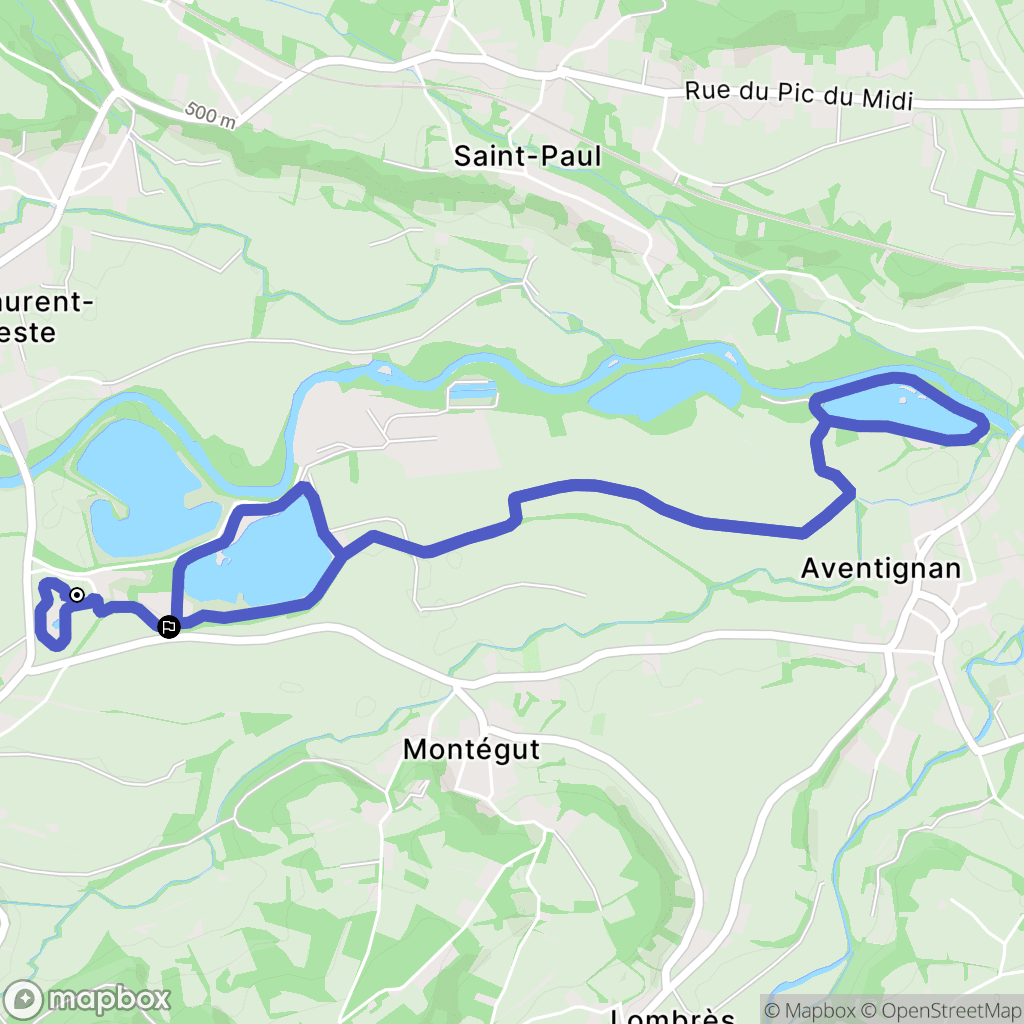 Montégut : carte du parcours de randonnée - France