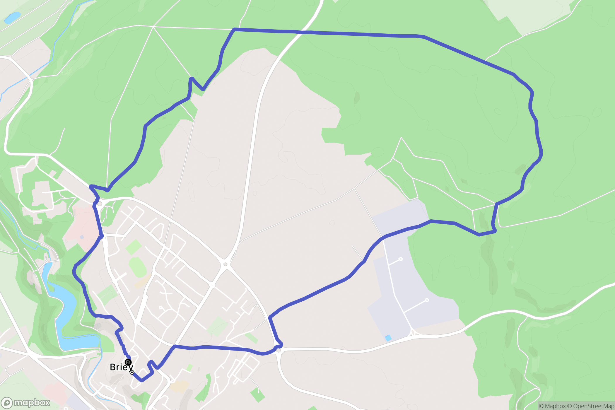 Val de Briey : carte du parcours de randonnée - France