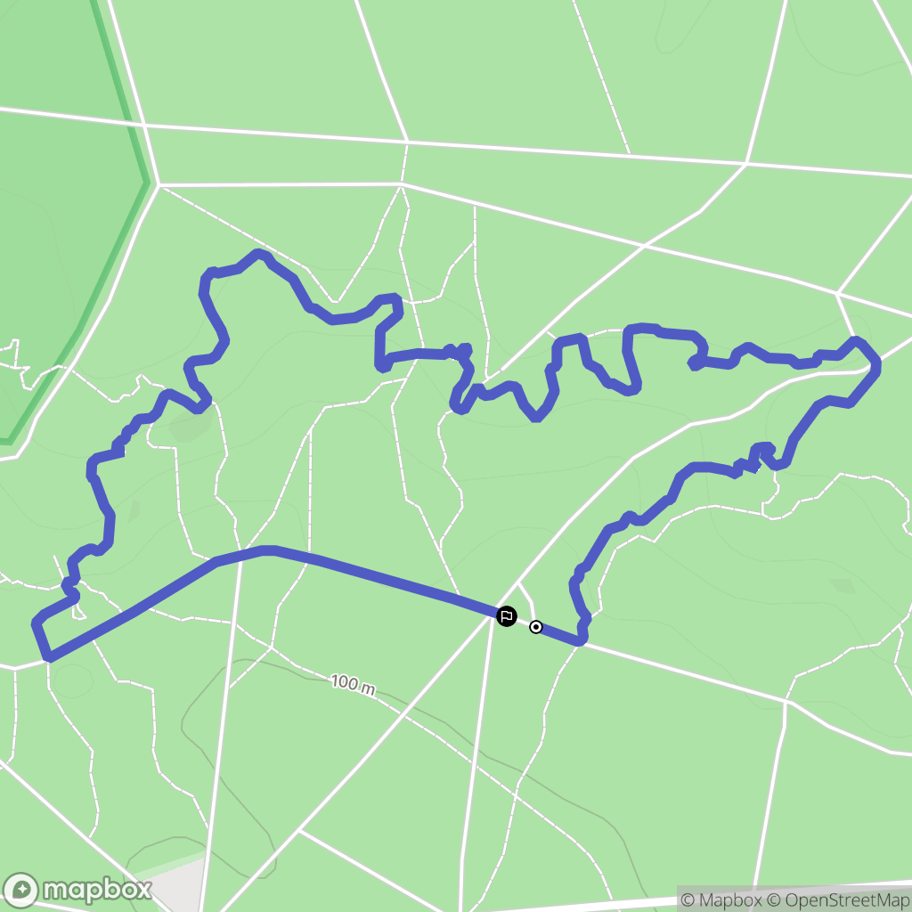 Fontainebleau : carte du parcours de randonnée - France