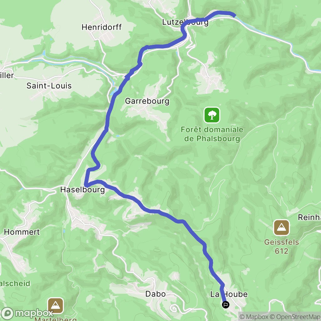 Dabo : carte du parcours de randonnée - France