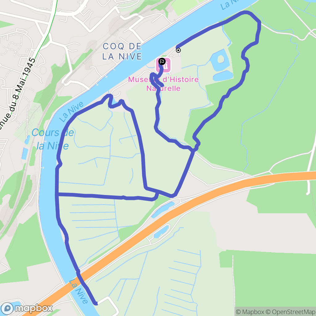 Bayonne : carte du parcours de randonnée - France