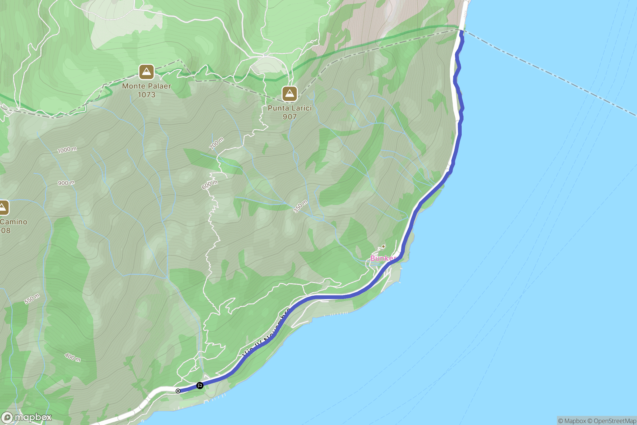 Limone sul Garda : carte du parcours de randonnée - Italy