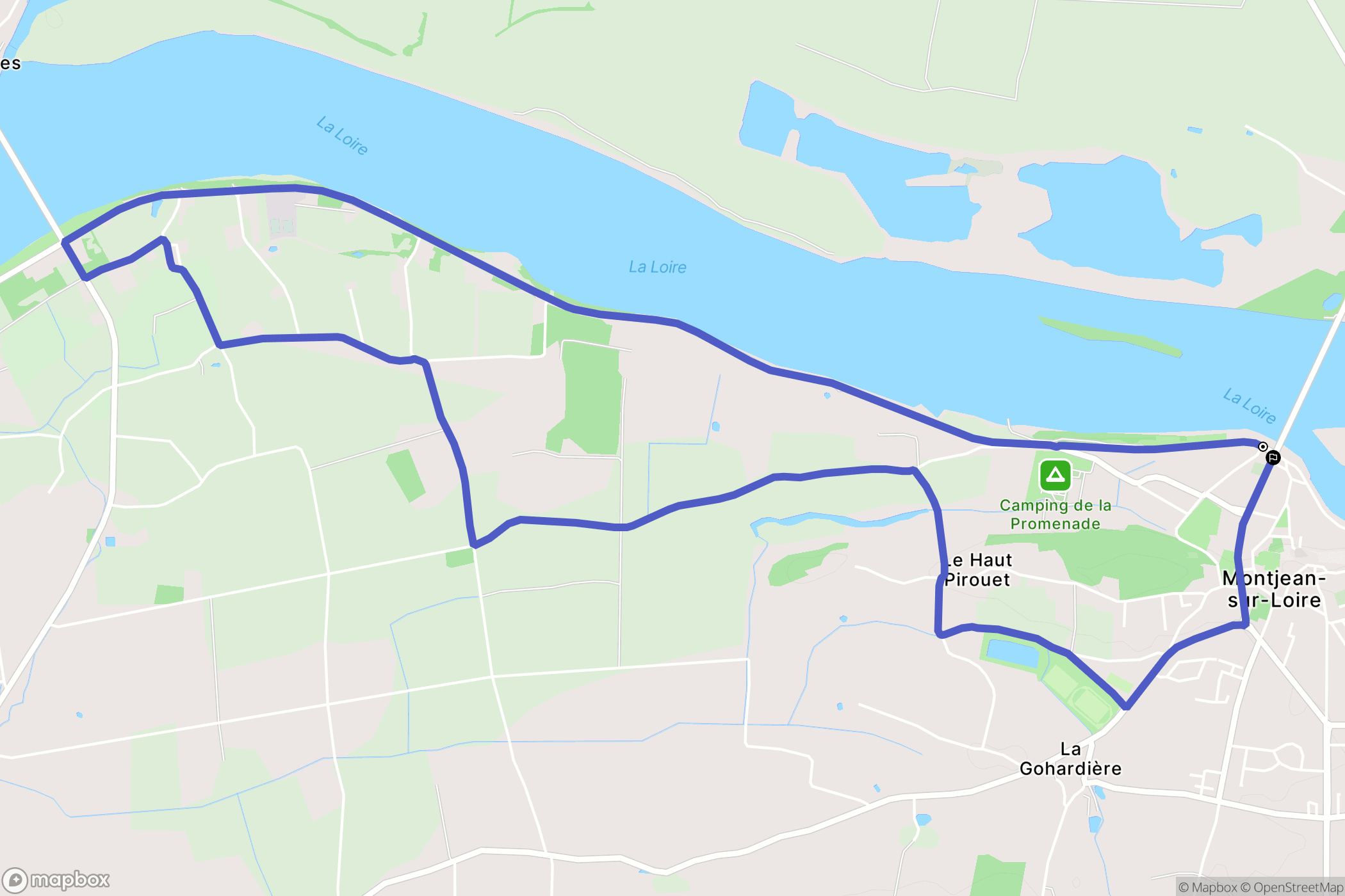 Mauges-sur-Loire : carte du parcours de randonnée - France