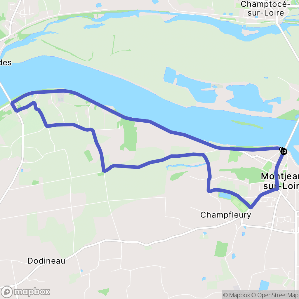 Mauges-sur-Loire : carte du parcours de randonnée - France