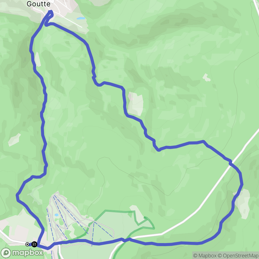 Belmont : carte du parcours de randonnée - France