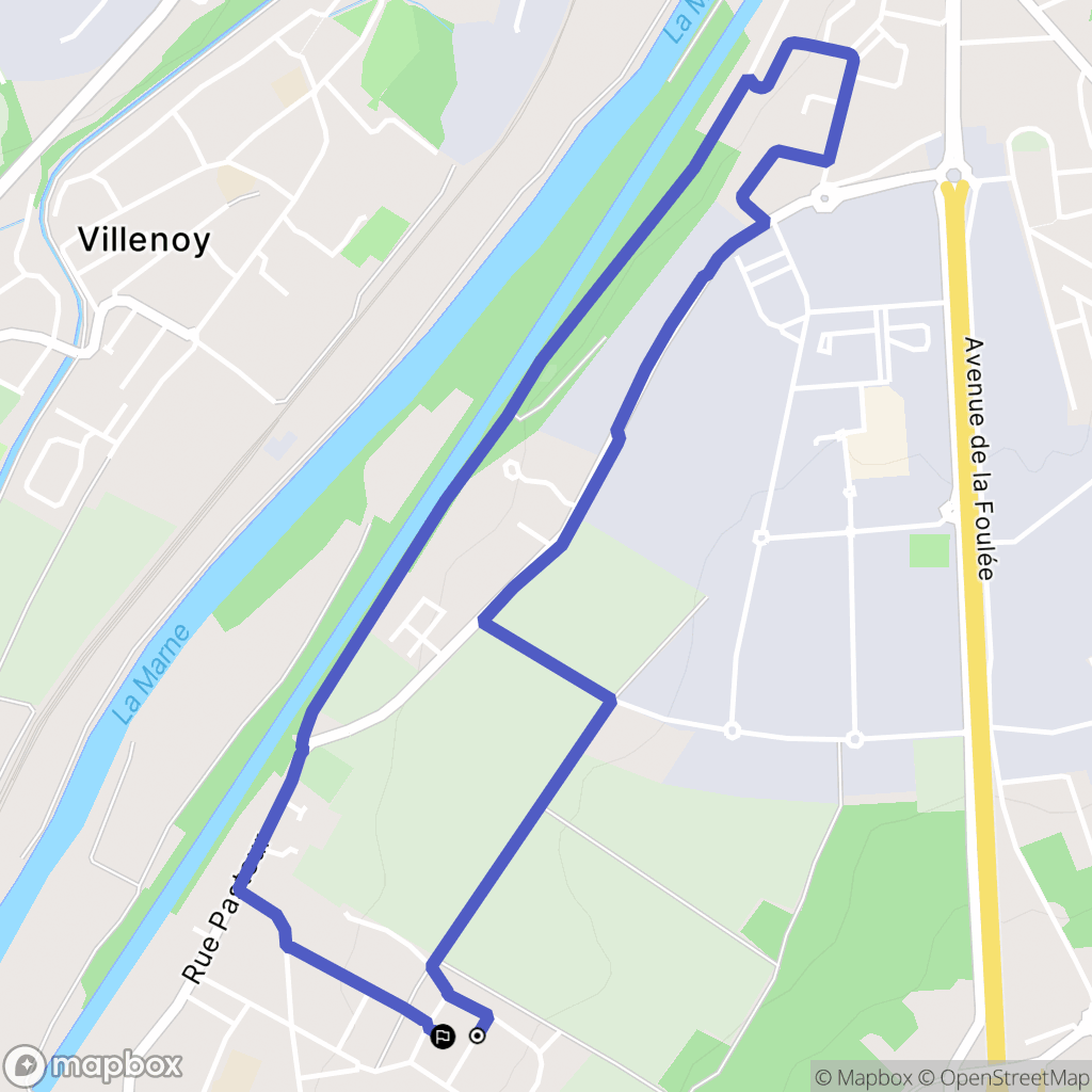Mareuil-lès-Meaux : carte du parcours de randonnée - France