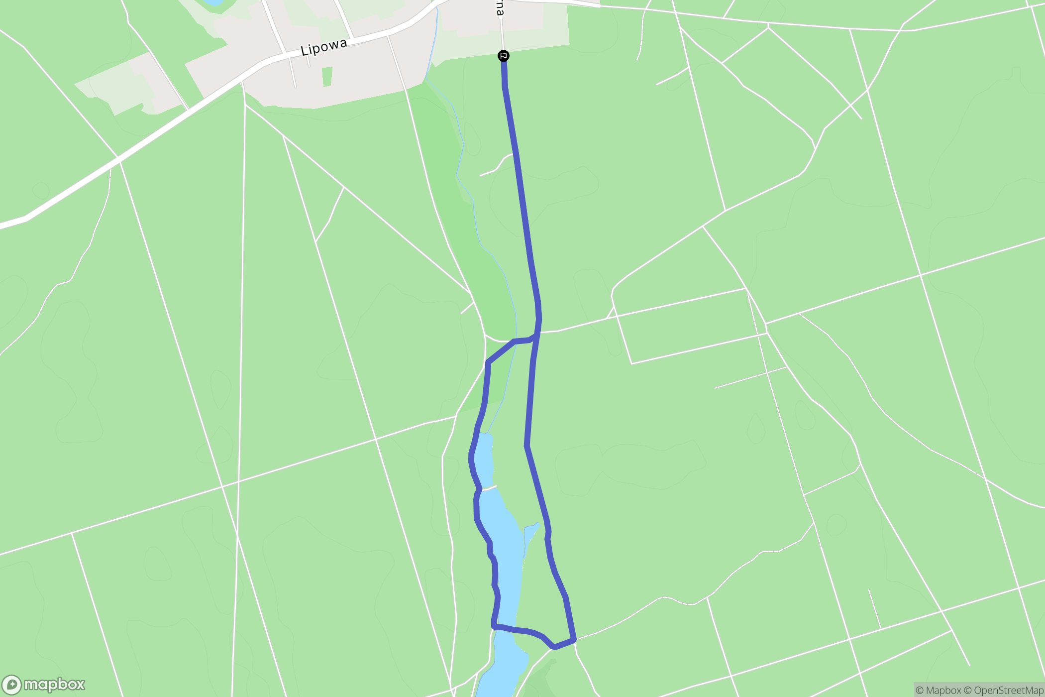 Glinik: mapa trasy - Poland