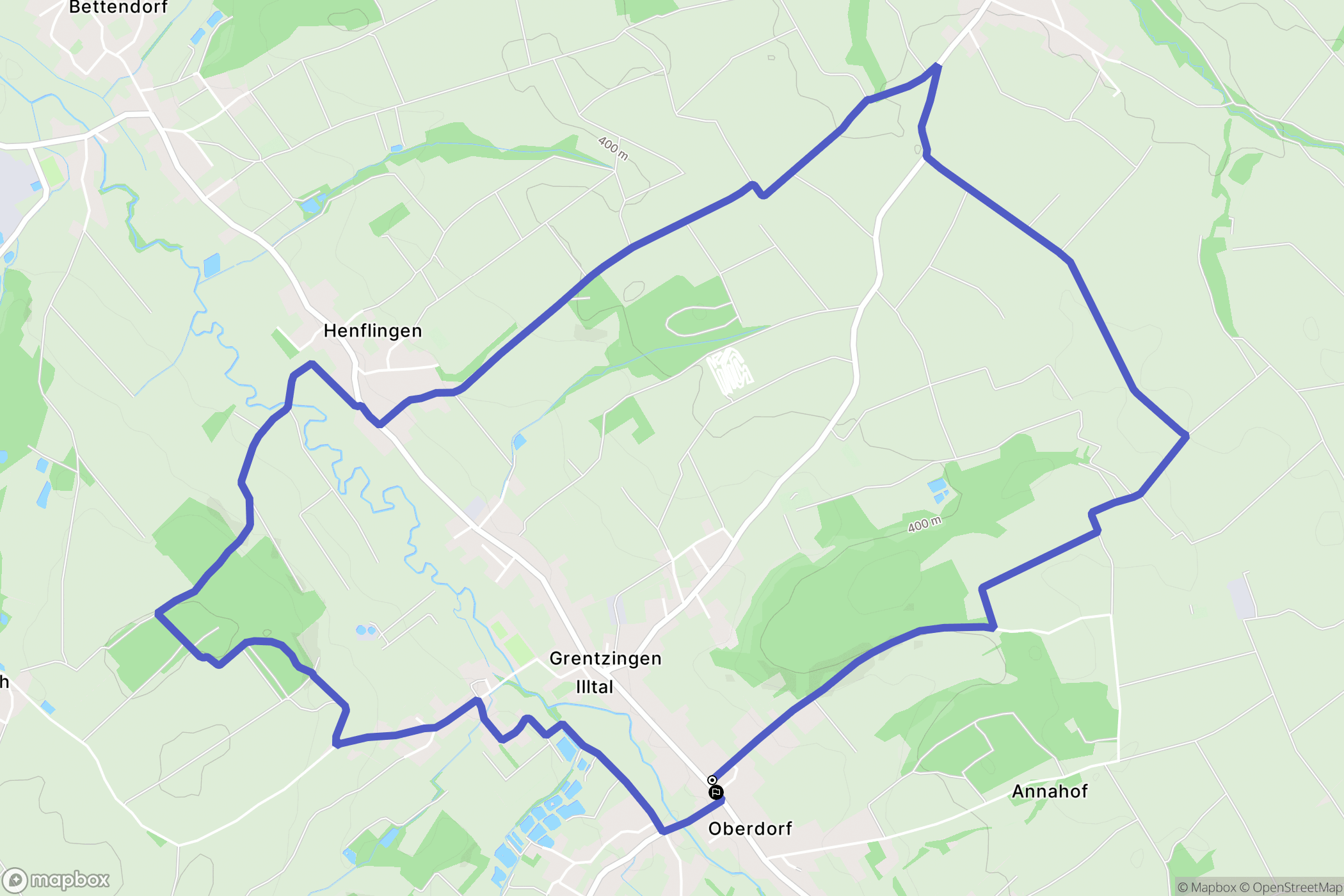 Illtal : carte du parcours de randonnée - France