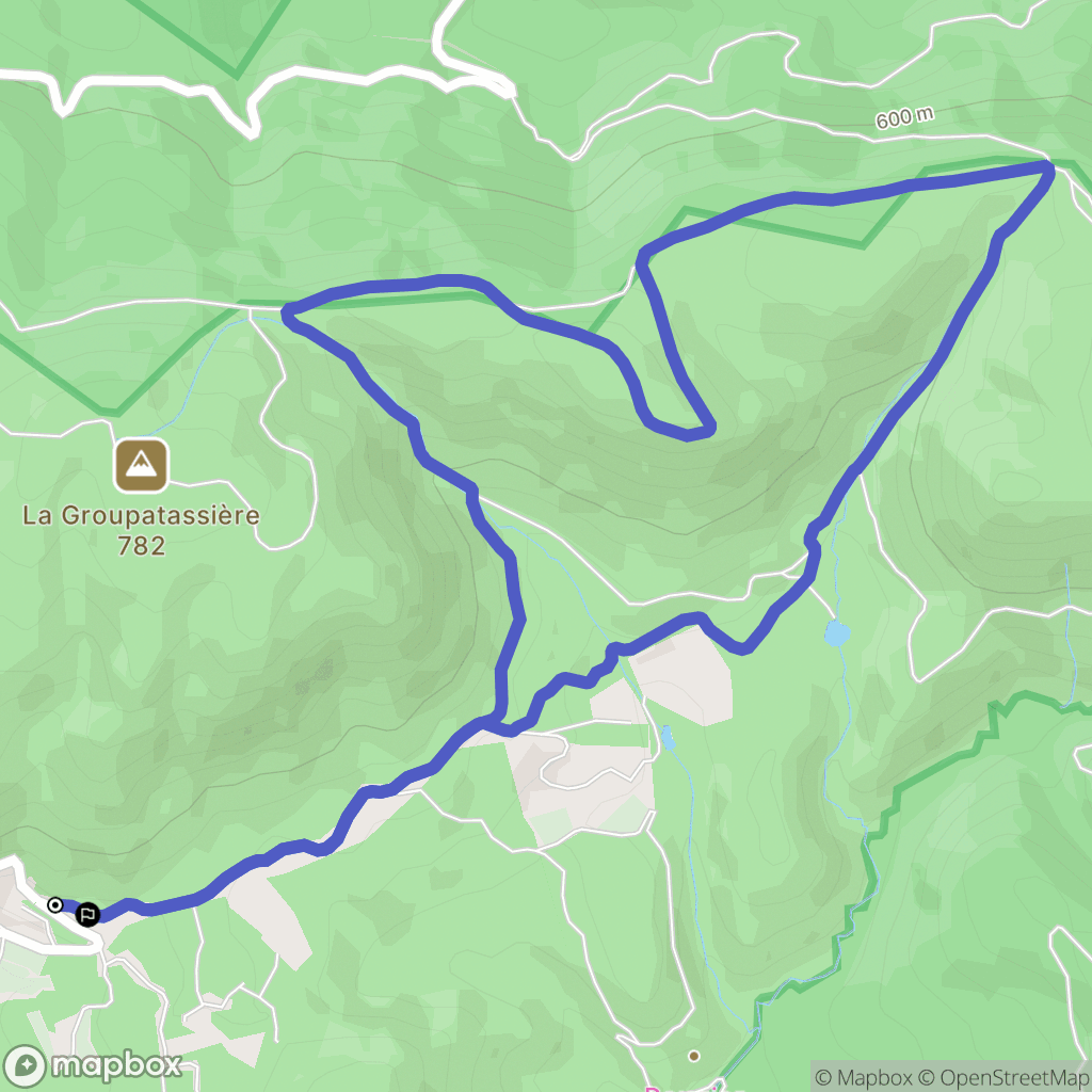 Vitrolles-en-Lubéron : carte du parcours de randonnée - France