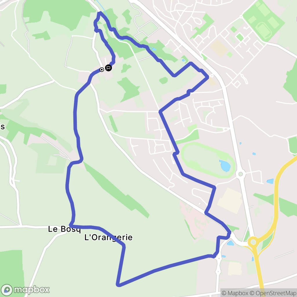 Cherbourg-en-Cotentin : carte du parcours de randonnée - France