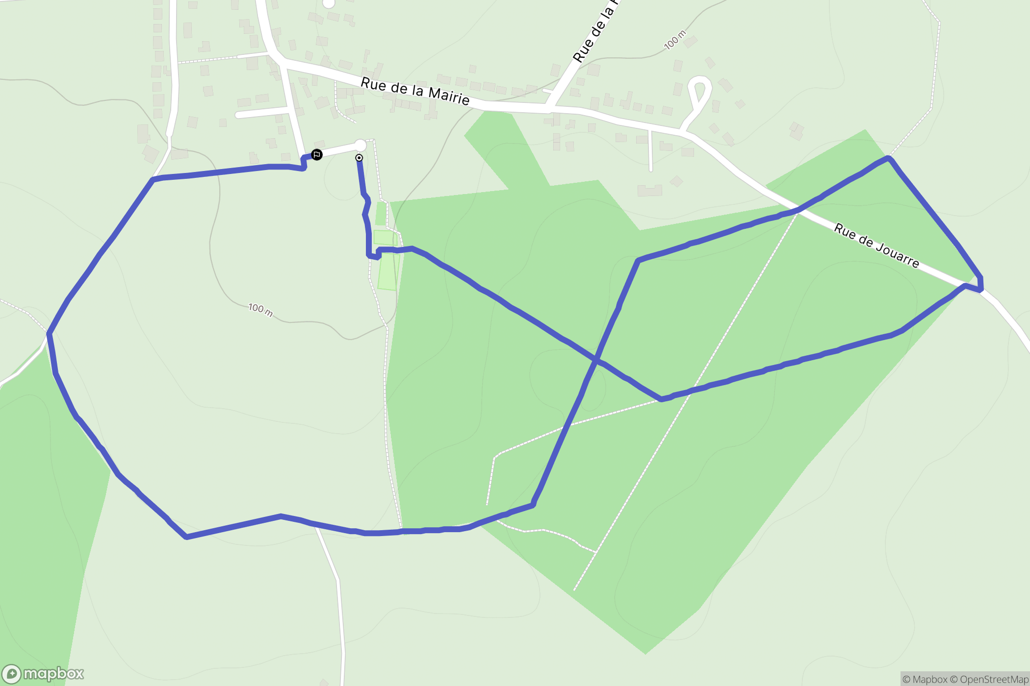 Sept-Sorts : carte du parcours de randonnée - France