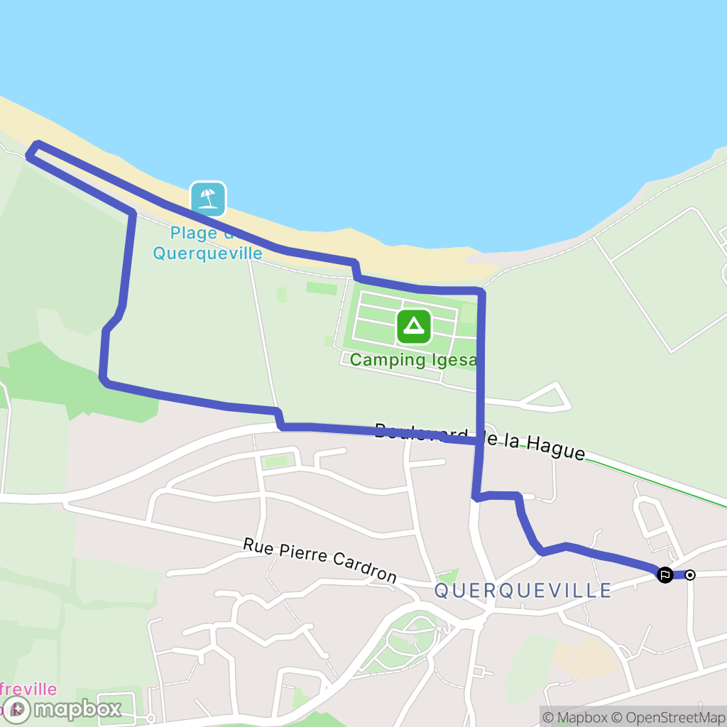 Cherbourg-en-Cotentin : carte du parcours de randonnée - France