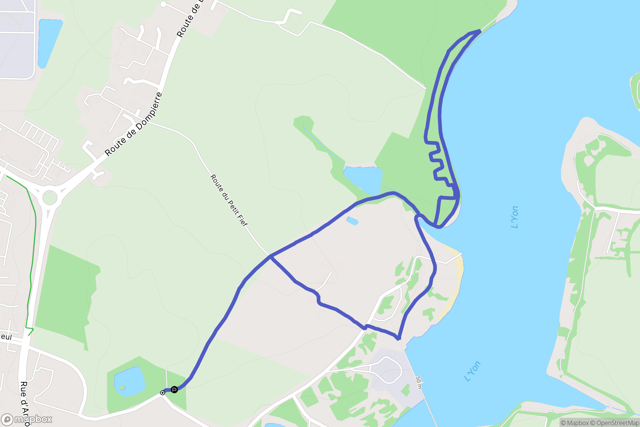 La Roche-sur-Yon : carte du parcours de randonnée - France