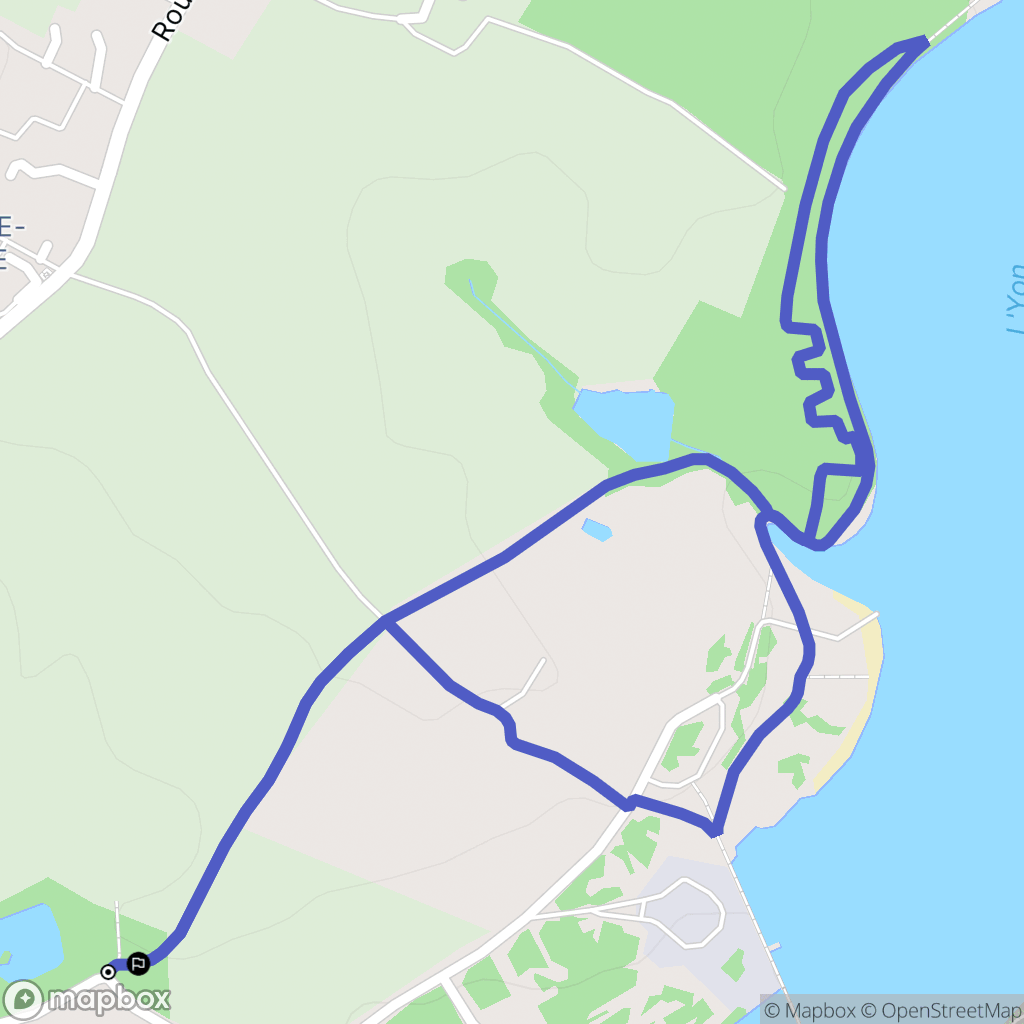 La Roche-sur-Yon : carte du parcours de randonnée - France
