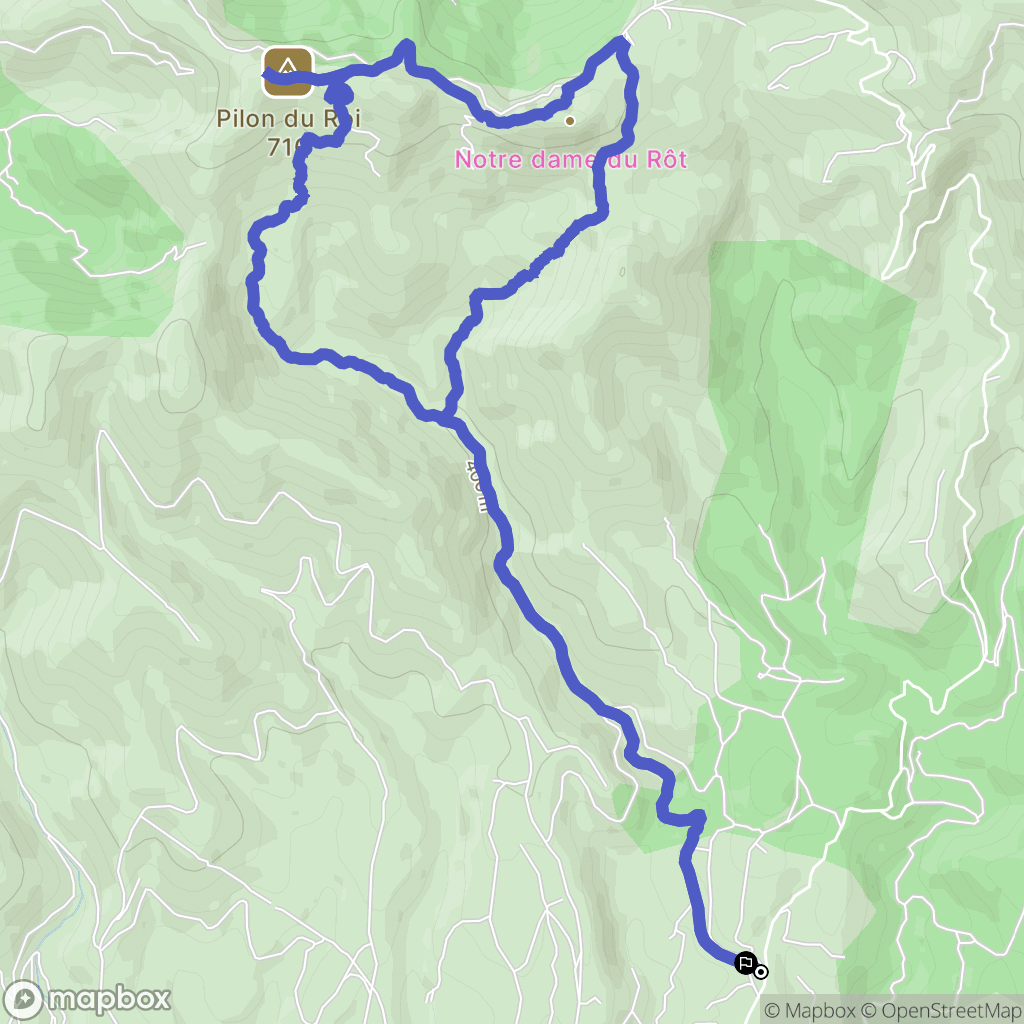 Allauch : carte du parcours de randonnée - France