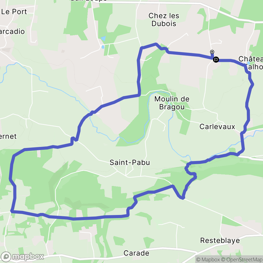 Pluherlin : carte du parcours de randonnée - France