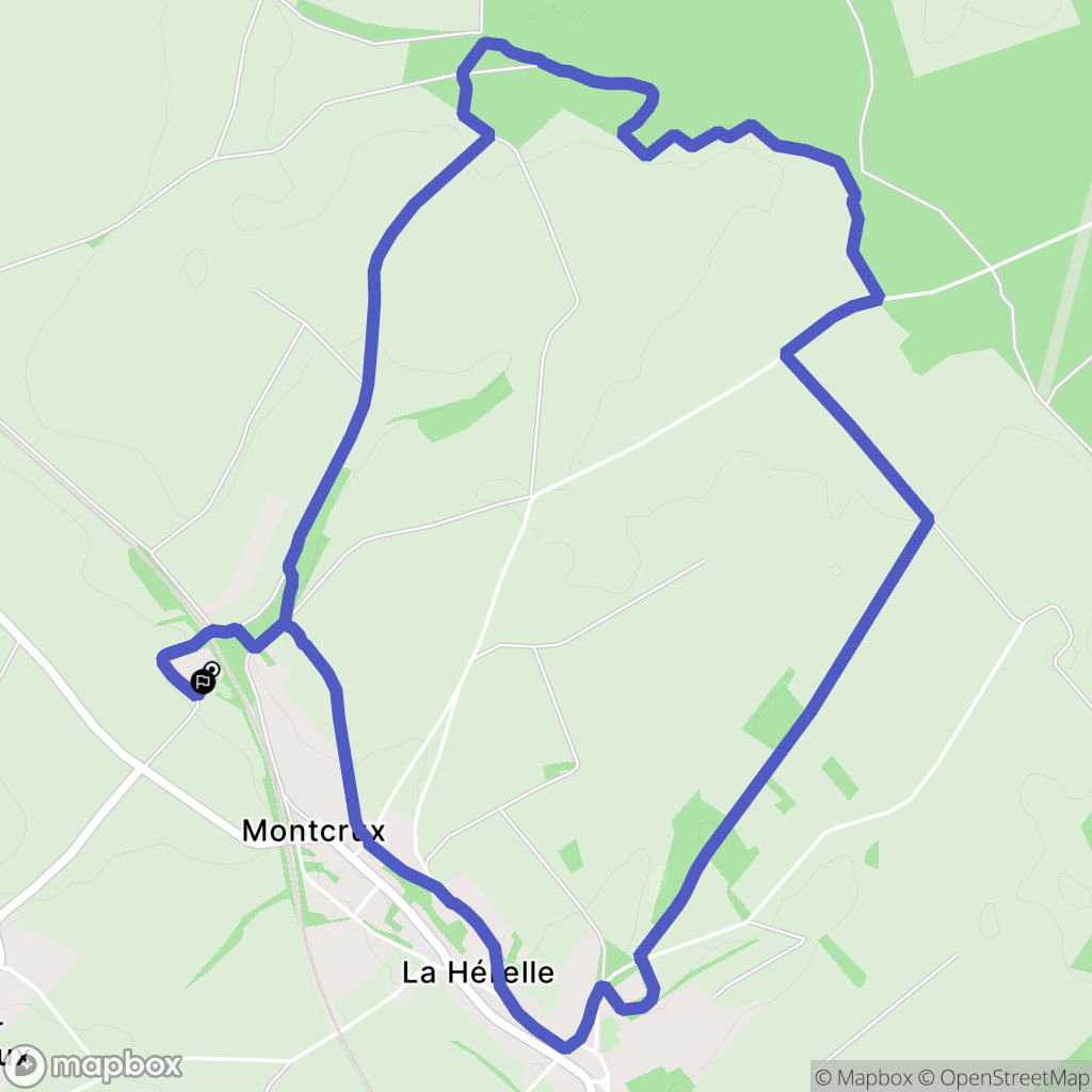 Mory-Montcrux : carte du parcours de randonnée - France
