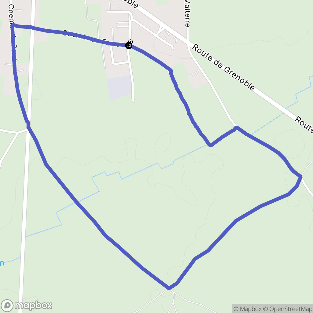 La Frette : carte du parcours de randonnée - France