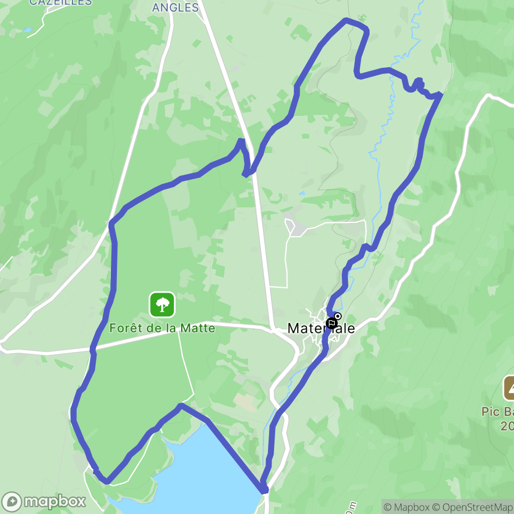 Matemale : carte du parcours de randonnée - France