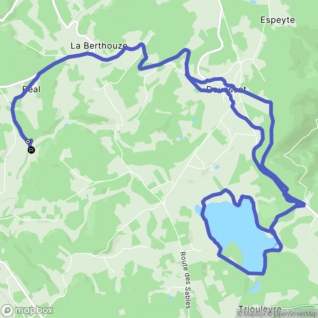 Devesset : carte du parcours de randonnée - France