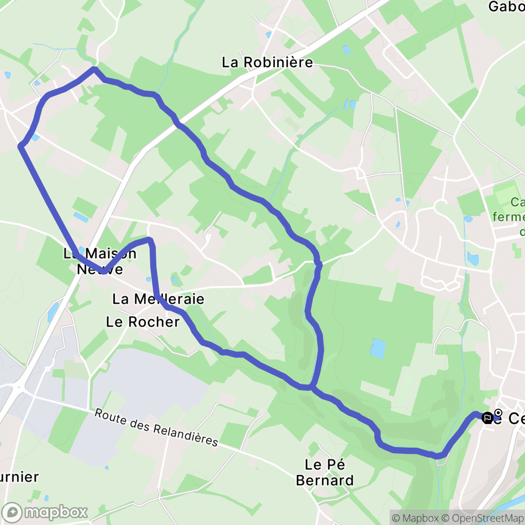 Le Cellier : carte du parcours de randonnée - France