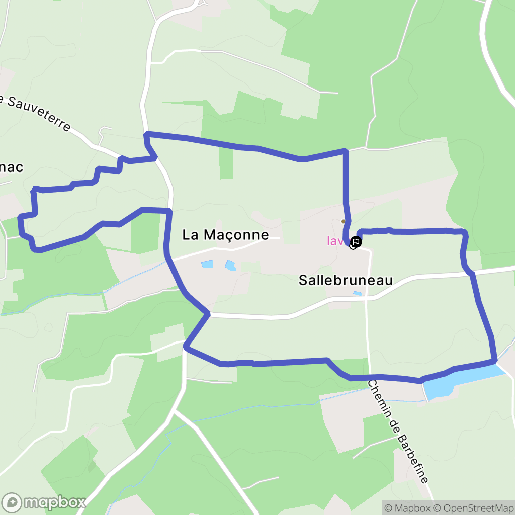 Frontenac : carte du parcours de randonnée - France