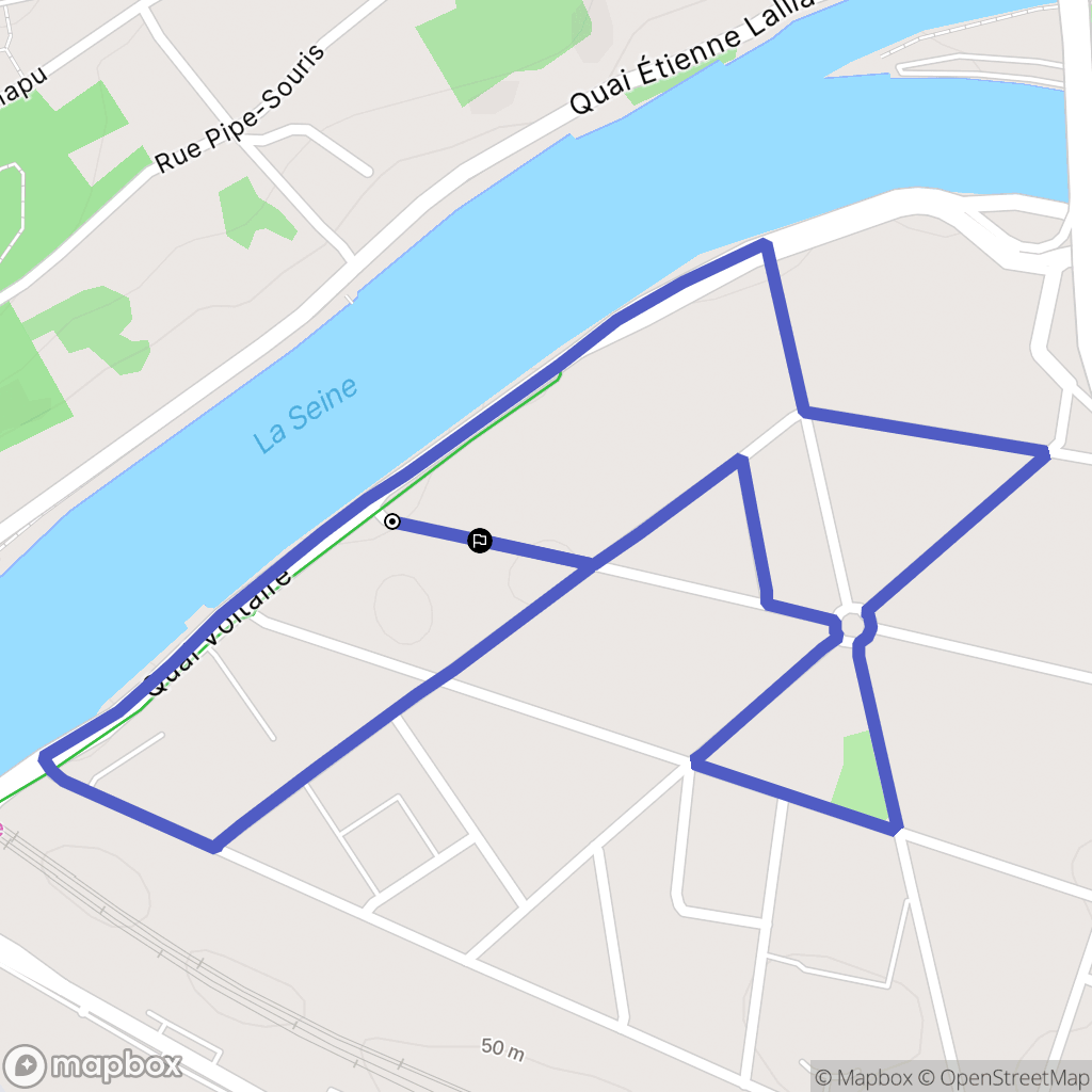 Melun : carte du parcours de randonnée - France