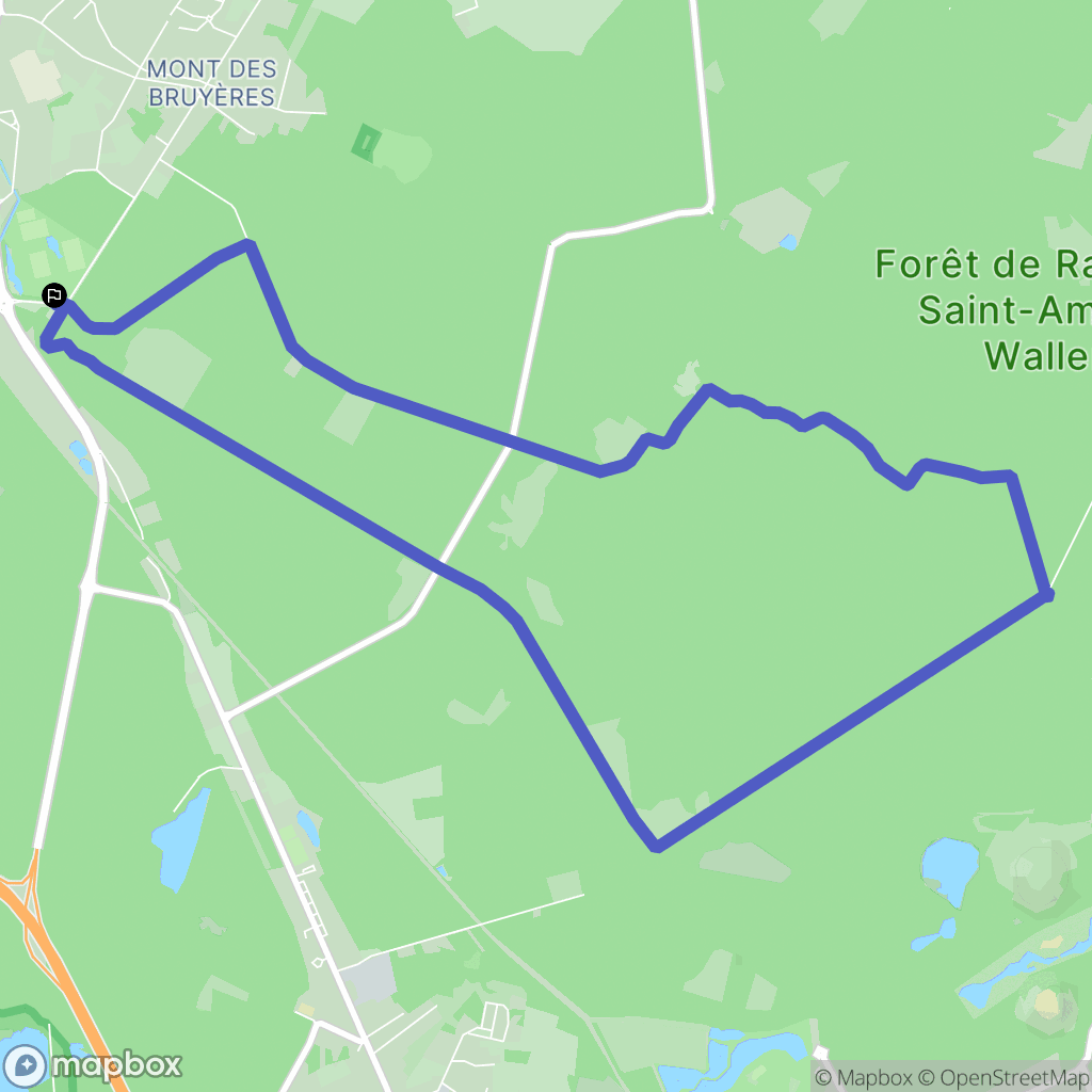 Saint-Amand-les-Eaux : carte du parcours de randonnée - France