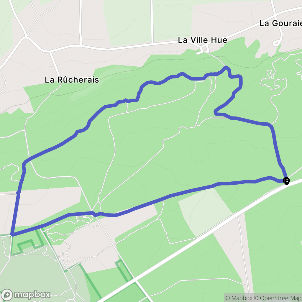 Monteneuf : carte du parcours de randonnée - France