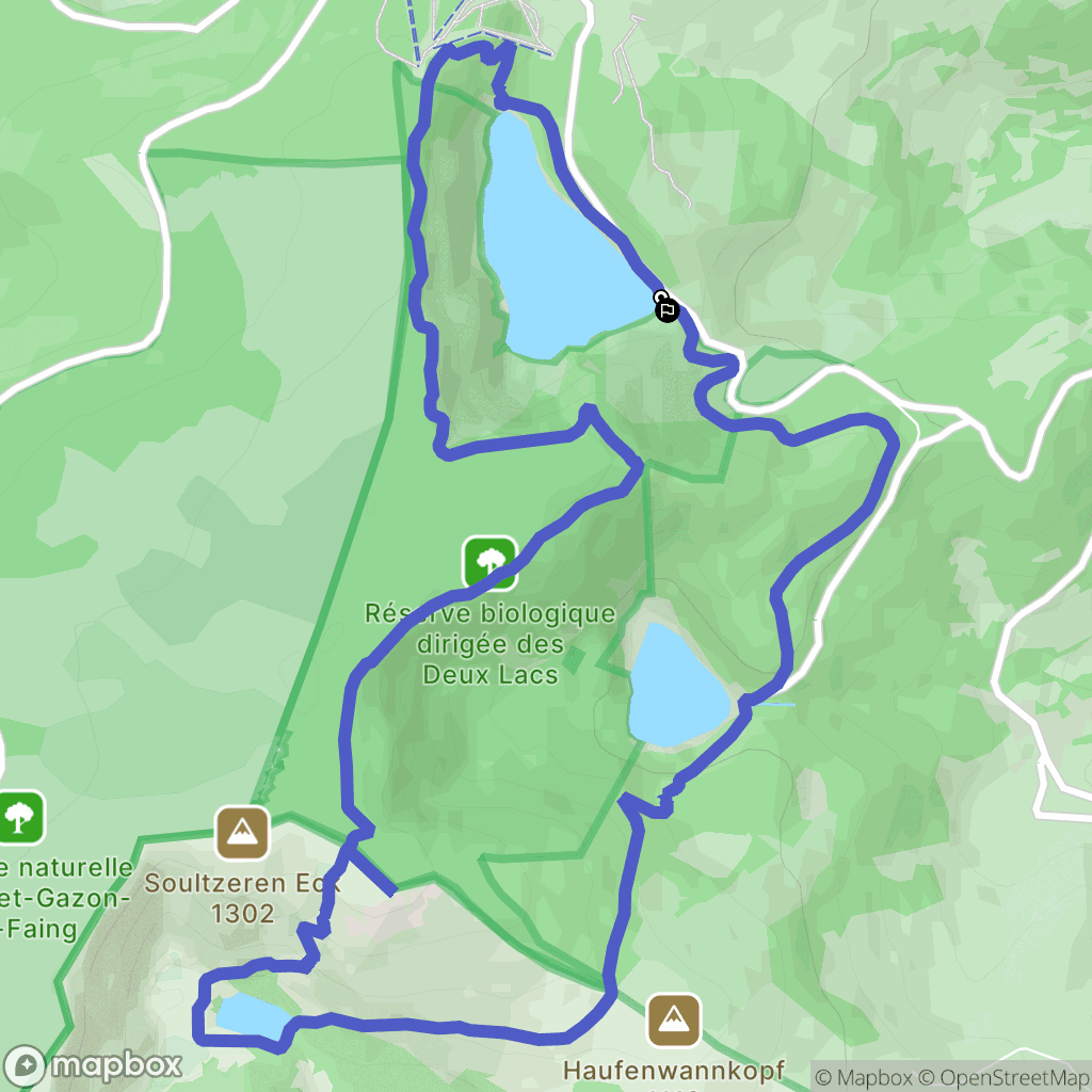 Orbey : carte du parcours de randonnée - France