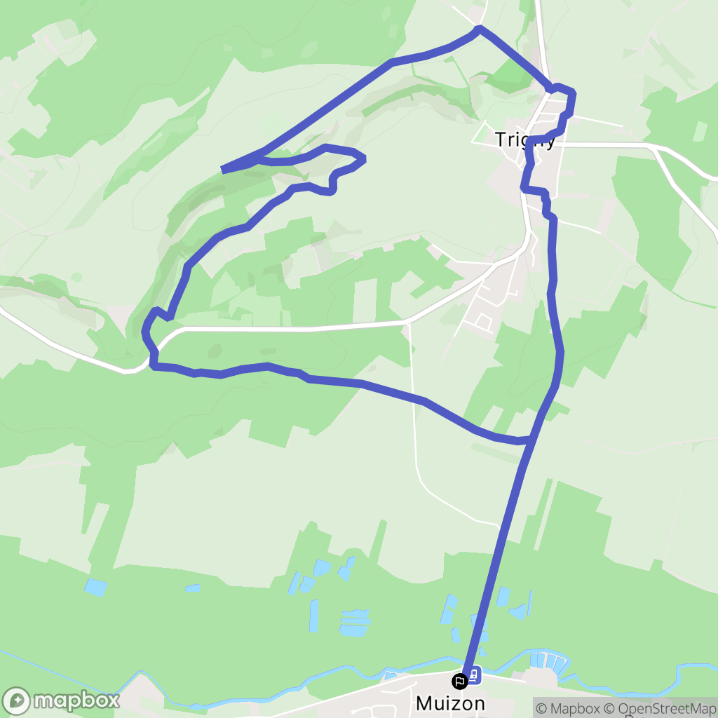 Muizon : carte du parcours de randonnée - France