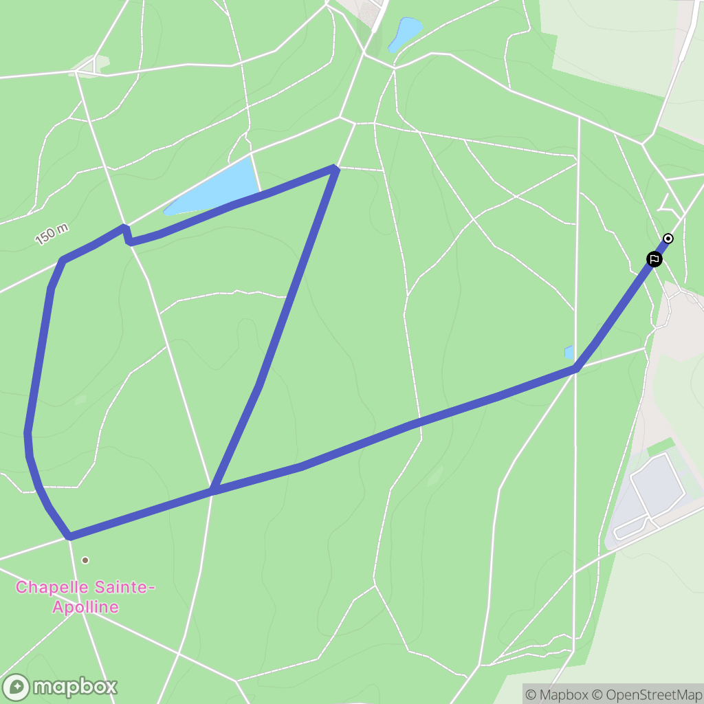 Plaisir : carte du parcours de randonnée - France