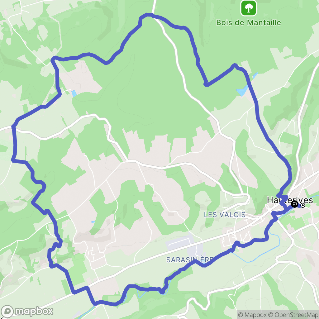 Hauterives : carte du parcours de randonnée - France