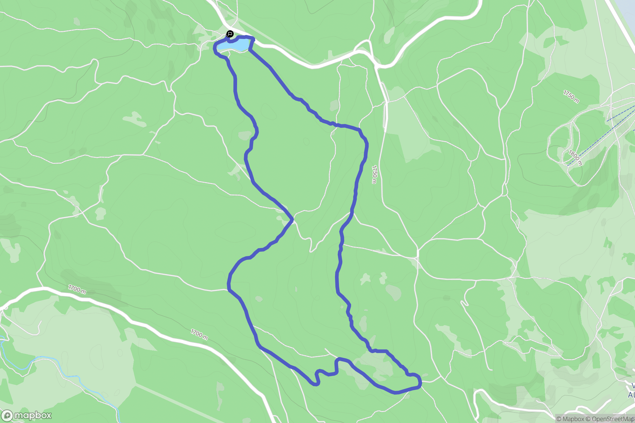 La Llagonne : carte du parcours de randonnée - France