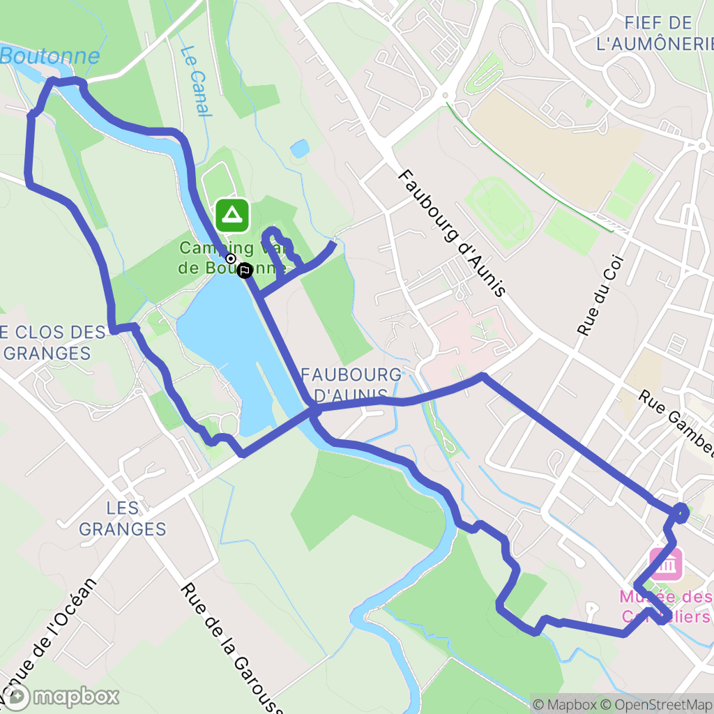 Saint-Jean-d'Angély : carte du parcours de randonnée - France