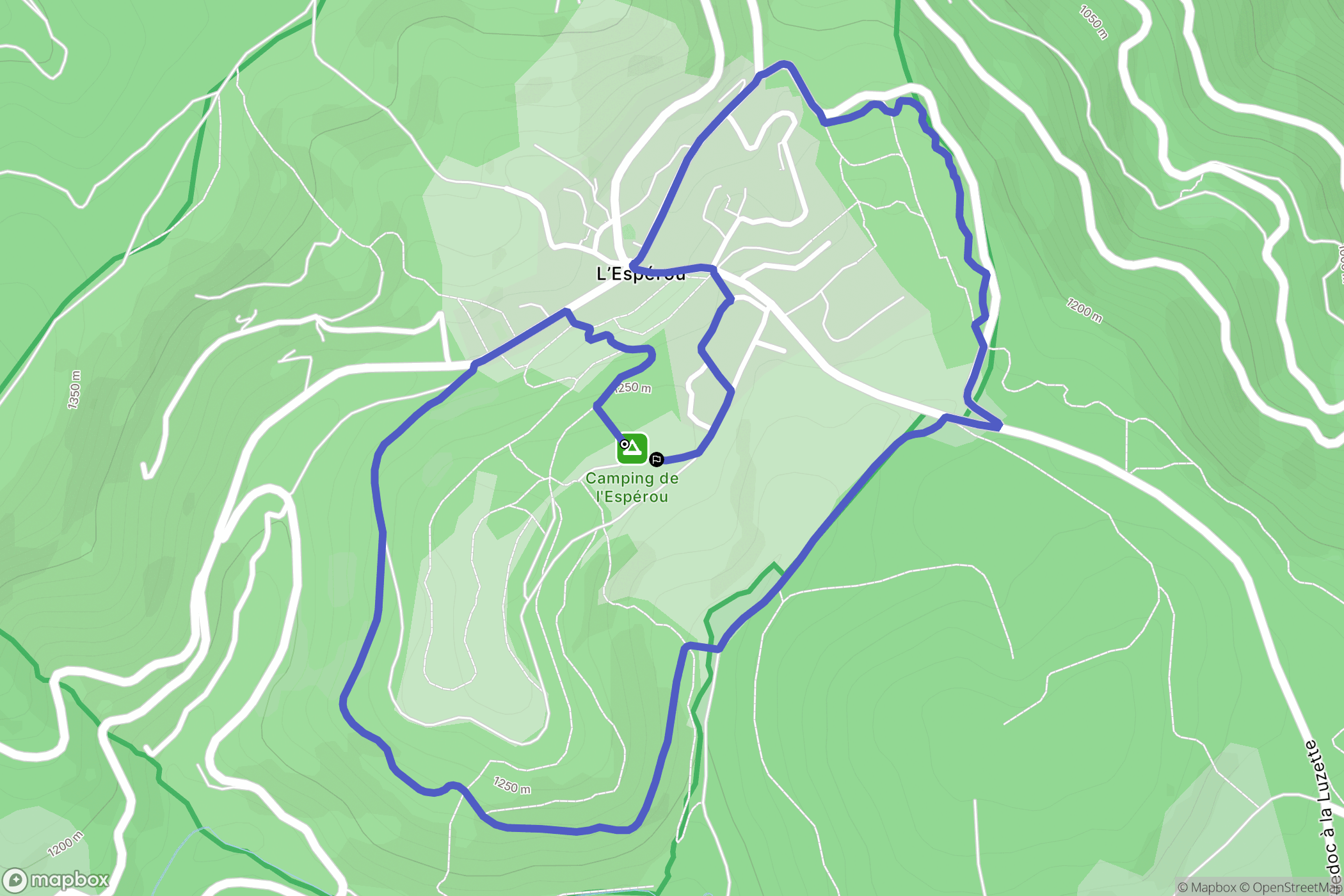 Dourbies : carte du parcours de randonnée - France