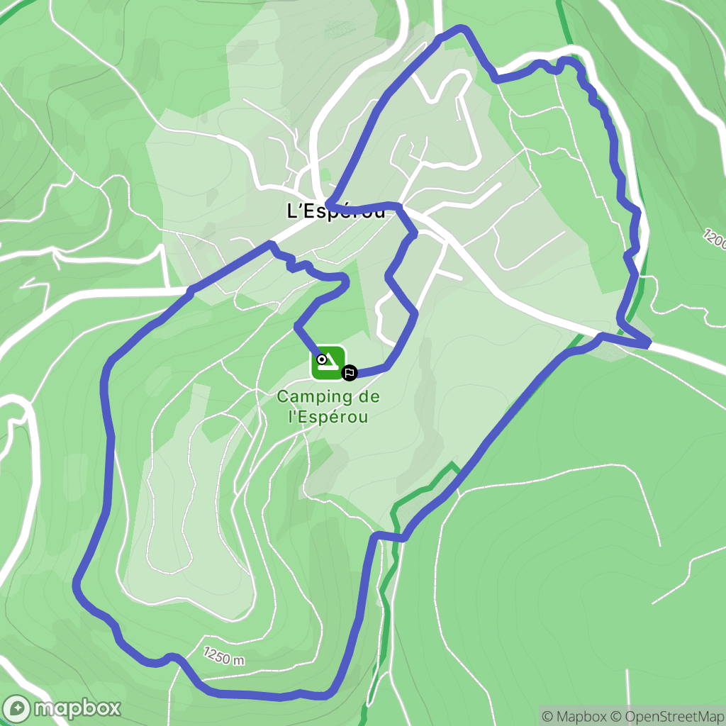 Dourbies : carte du parcours de randonnée - France