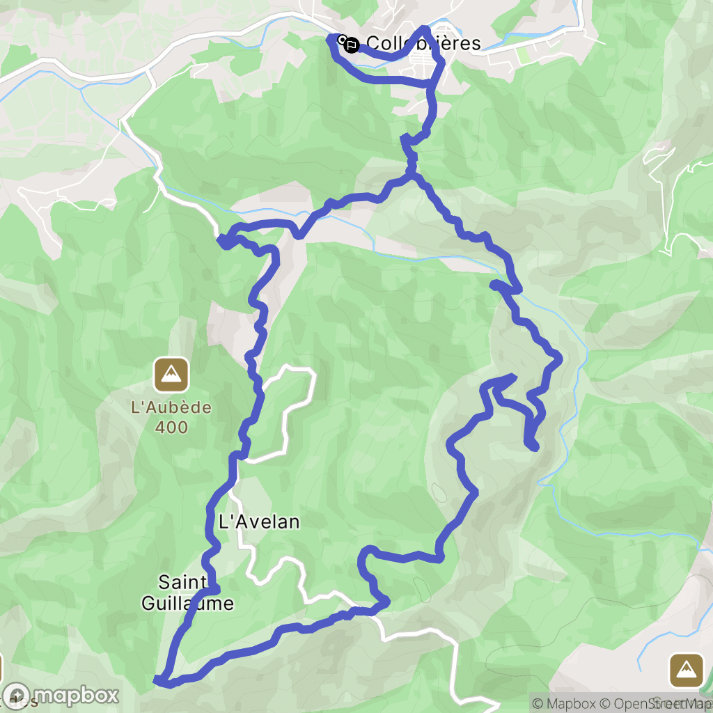 Collobrières : carte du parcours de randonnée - France