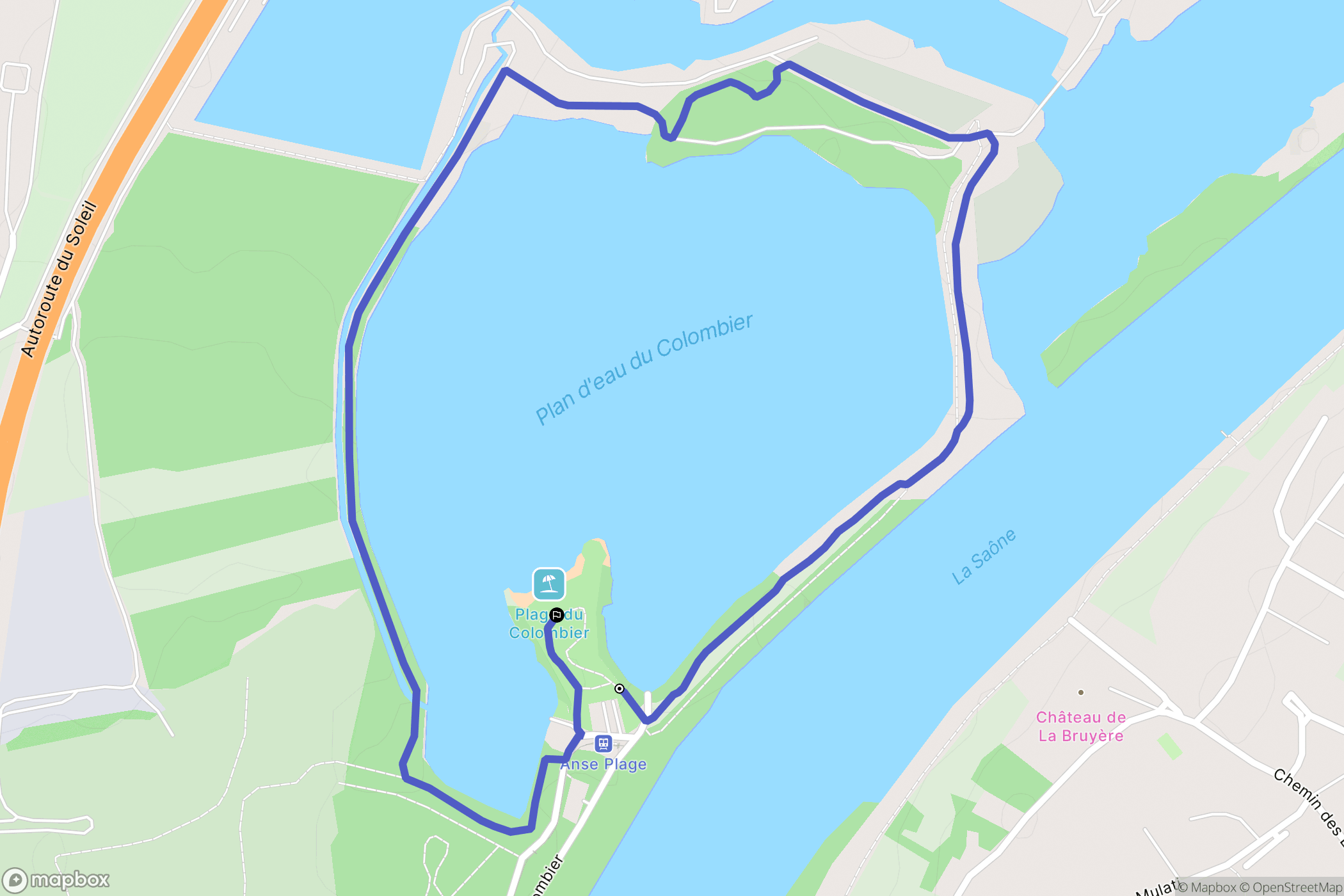 Anse : carte du parcours de randonnée - France