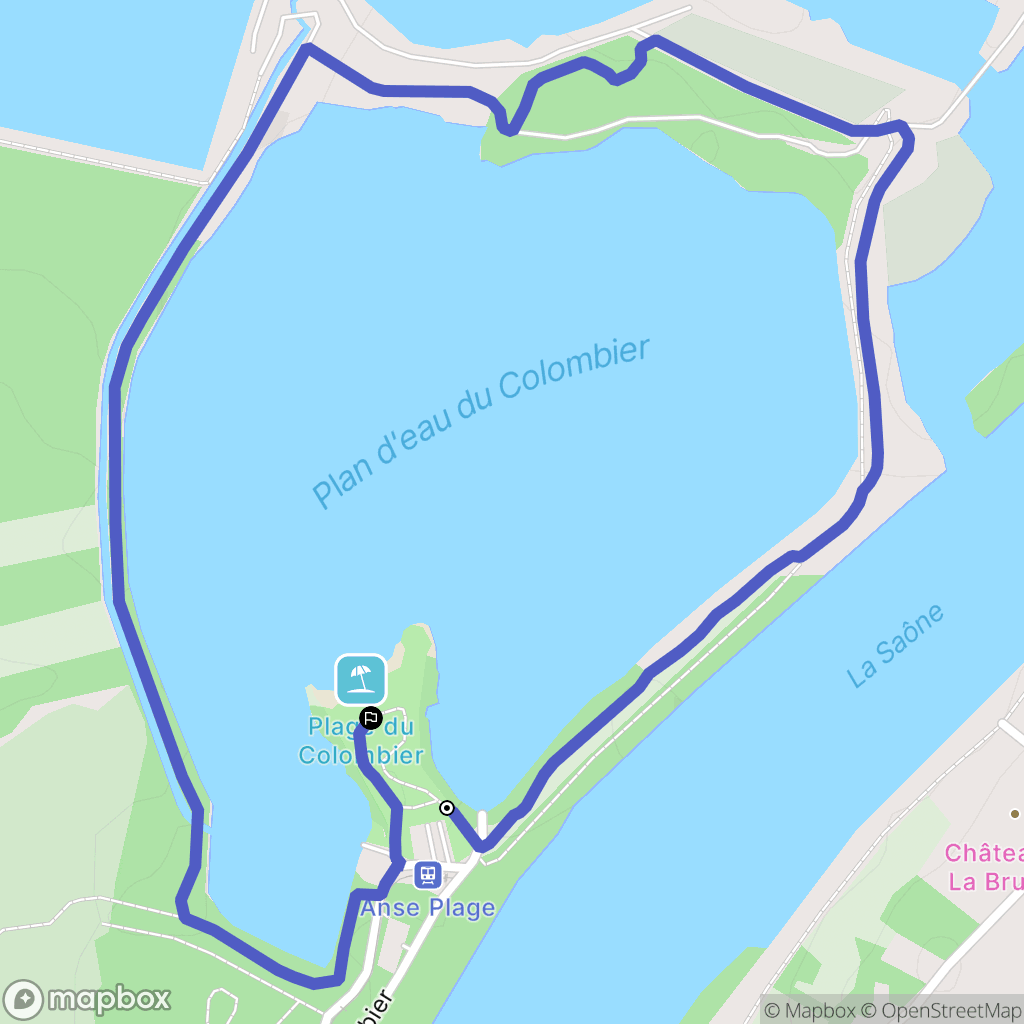 Anse : carte du parcours de randonnée - France