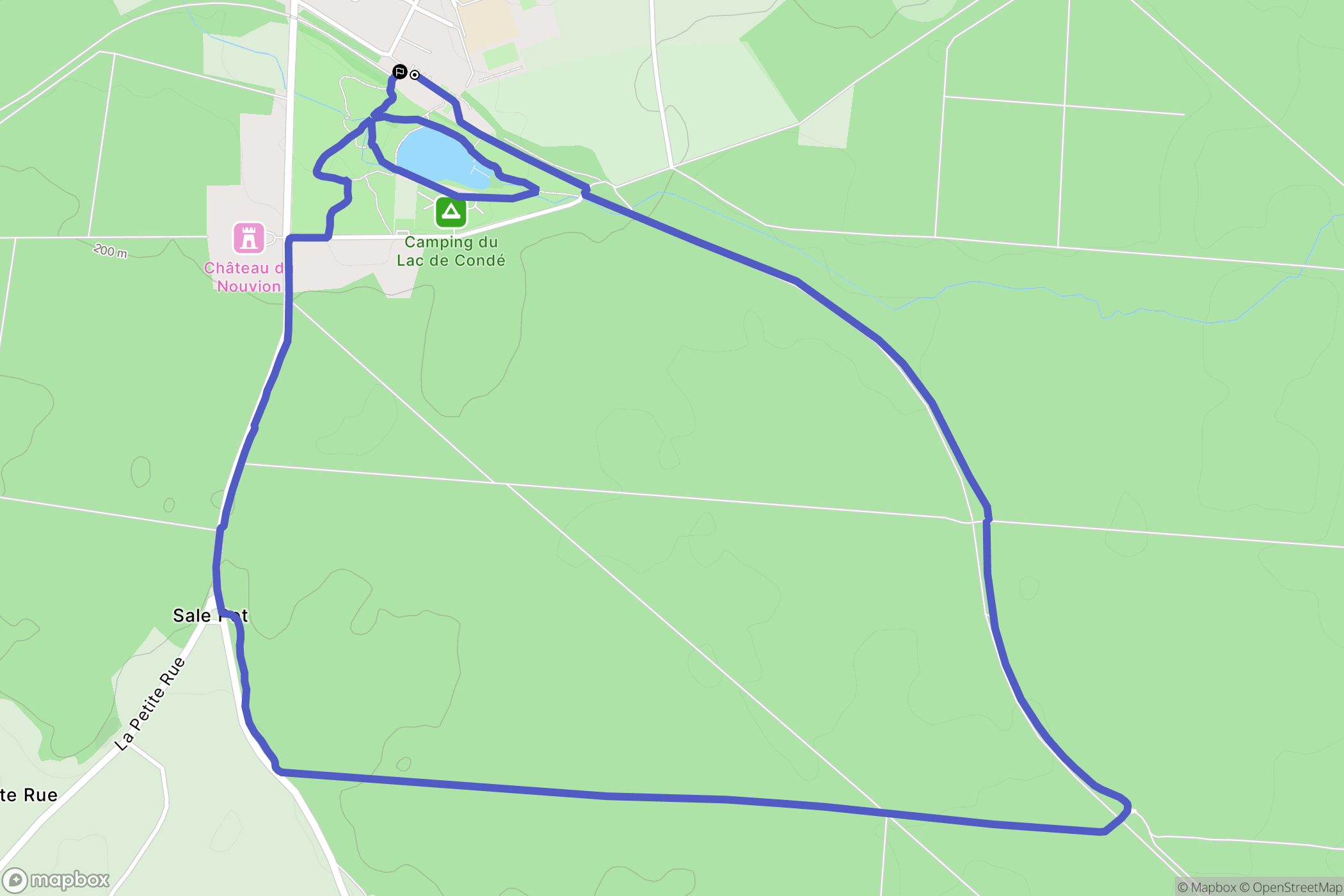 Dorengt : carte du parcours de randonnée - France