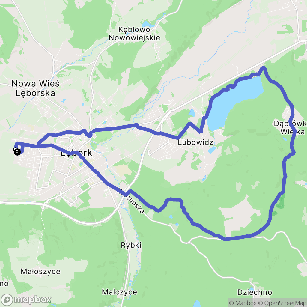 Lębork: mapa trasy - Poland