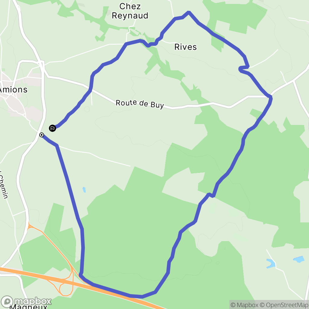 Vézelin-sur-Loire : carte du parcours de randonnée - France