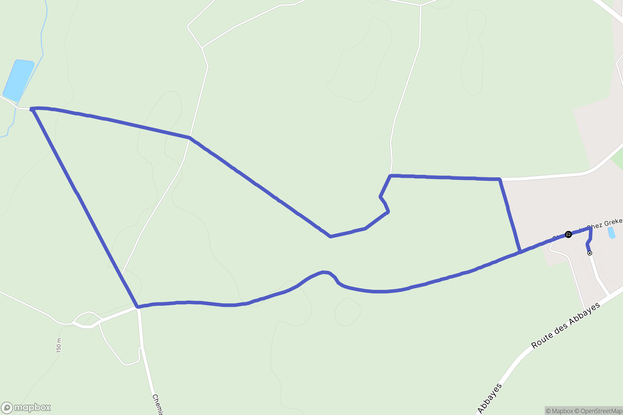 Mauprévoir : carte du parcours de randonnée - France