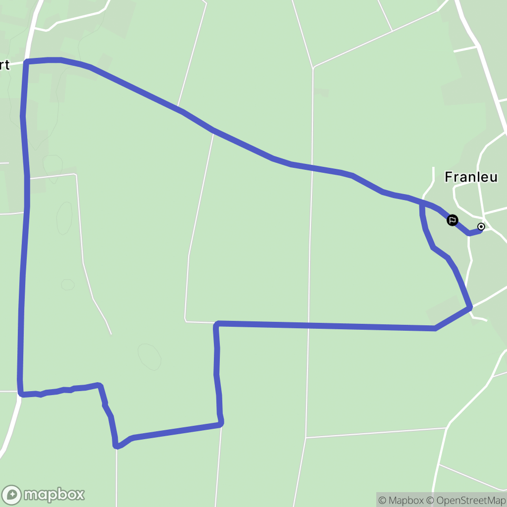 Franleu : carte du parcours de randonnée - France