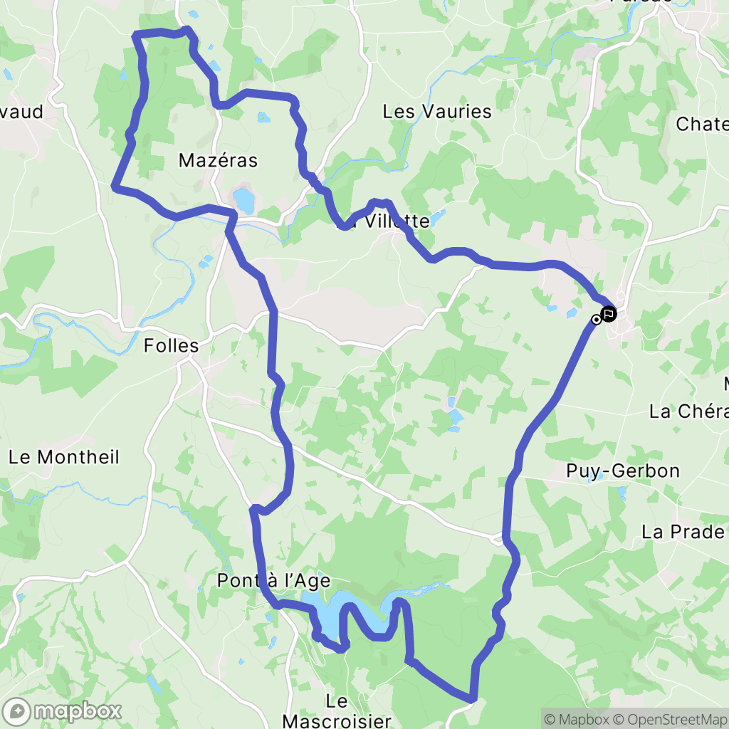 Fursac : carte du parcours de randonnée - France