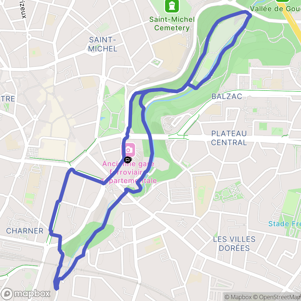 Saint-Brieuc : carte du parcours de randonnée - France